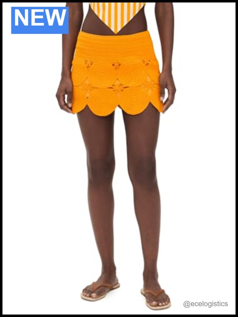 SIMONMILLER Mini Skirt Mid-Weight Stretch Crochet Workwear